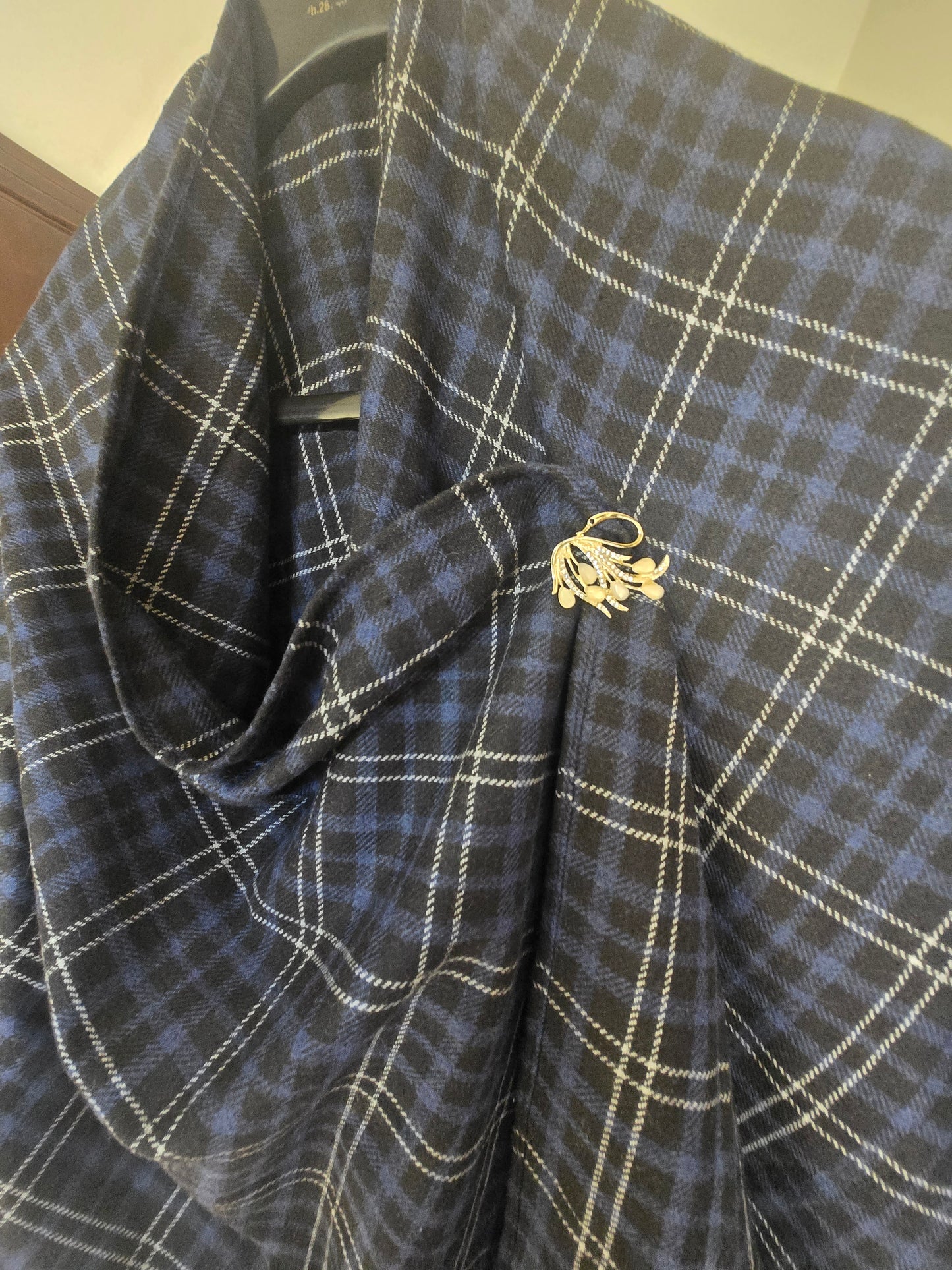 Winter Grid Cape Shirt