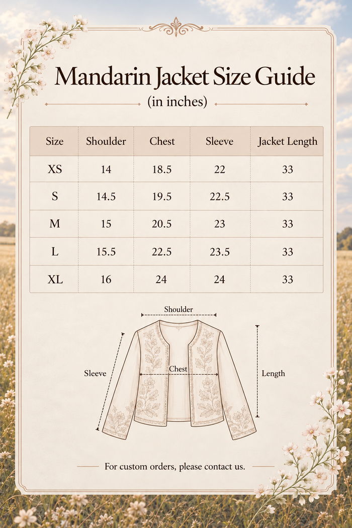 Mandarin Muse Size Chart 2