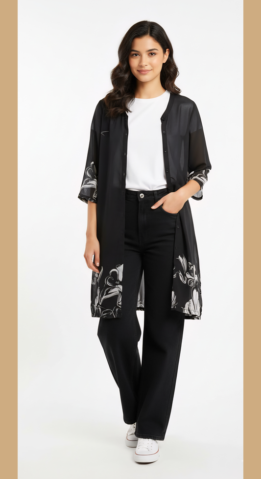 Monochromatic Muse Shrug