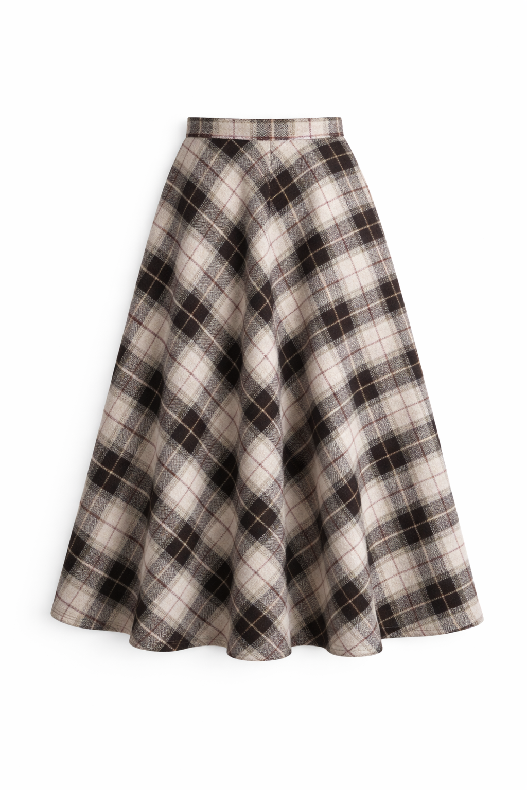 Mocha Plaid Skirt set