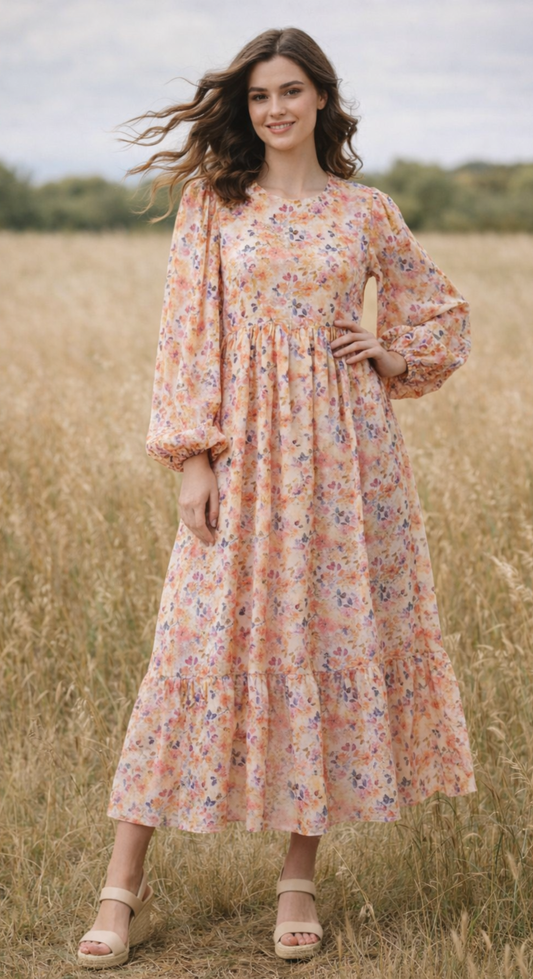 Sunlit Blossom Maxi