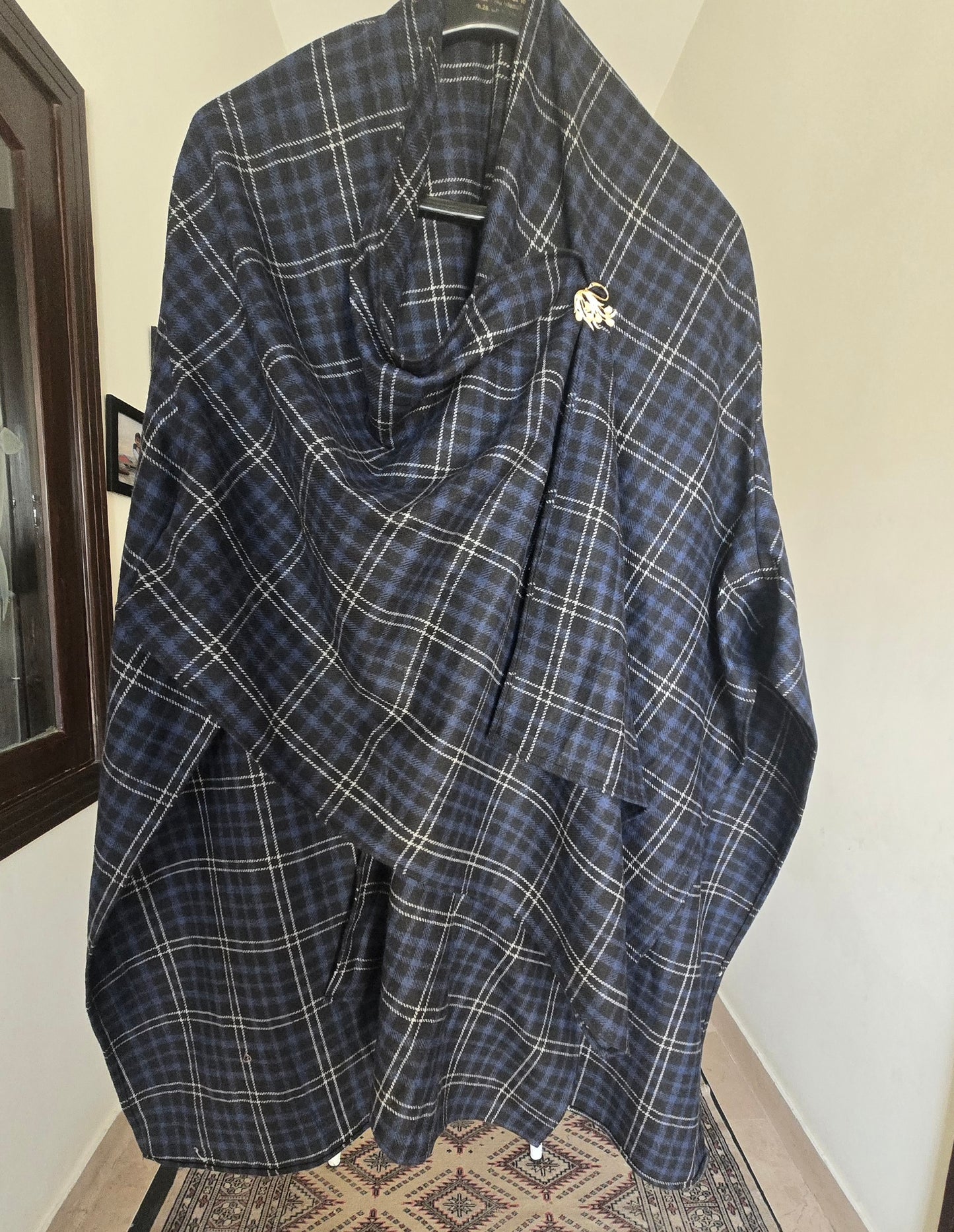 Winter Grid Cape Shirt