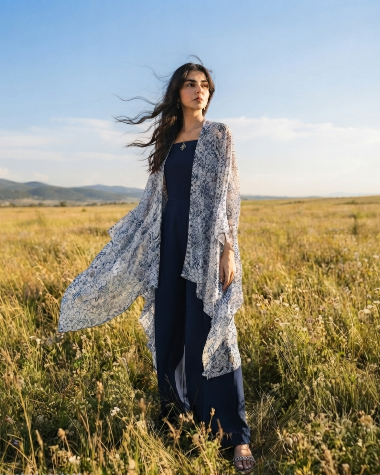Moonlit Drape Cape Set