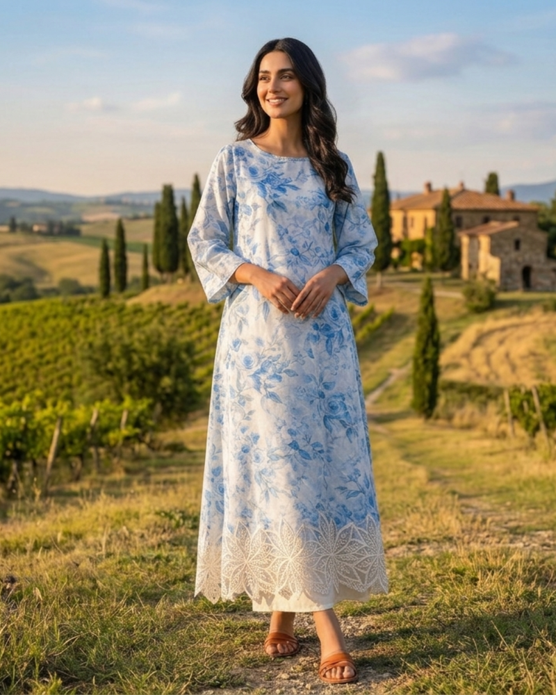 Whispered Porcelain Dress