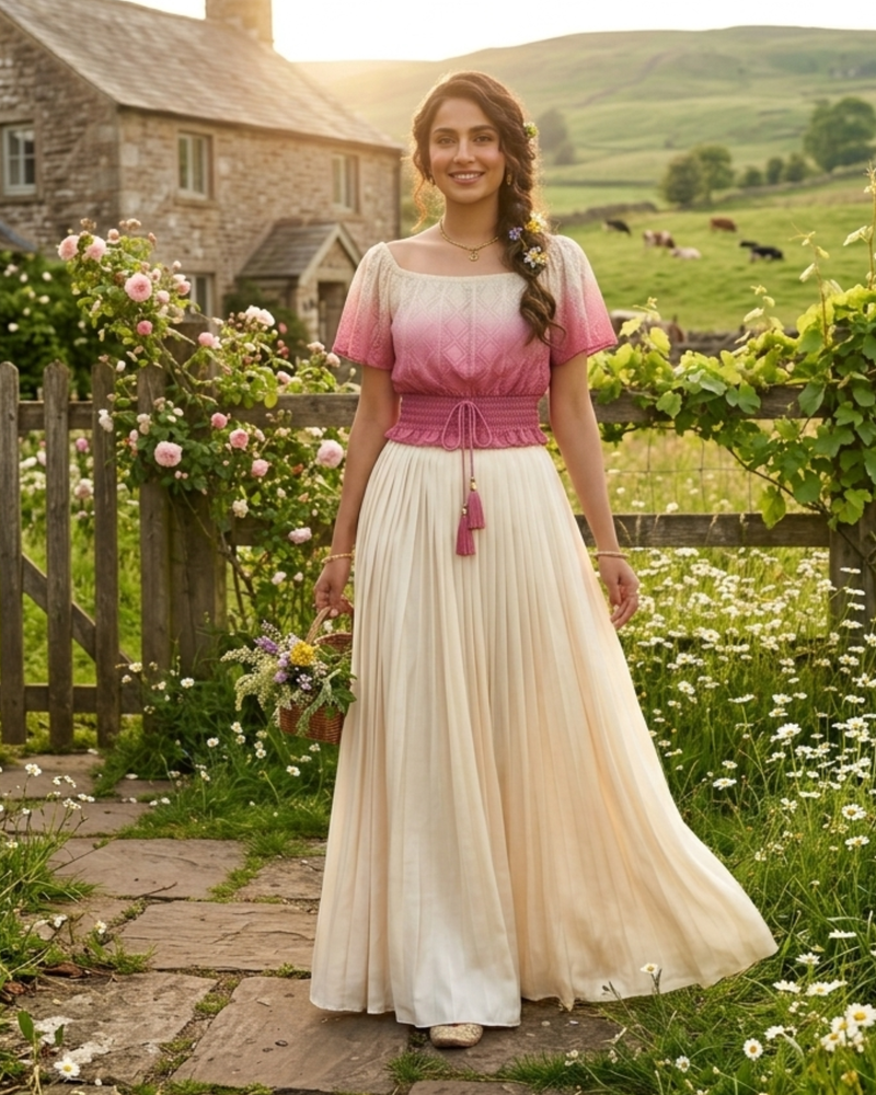 Rose Ombre Smocked Set