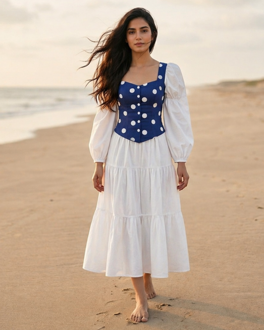 Polka Charm Cotton Dress