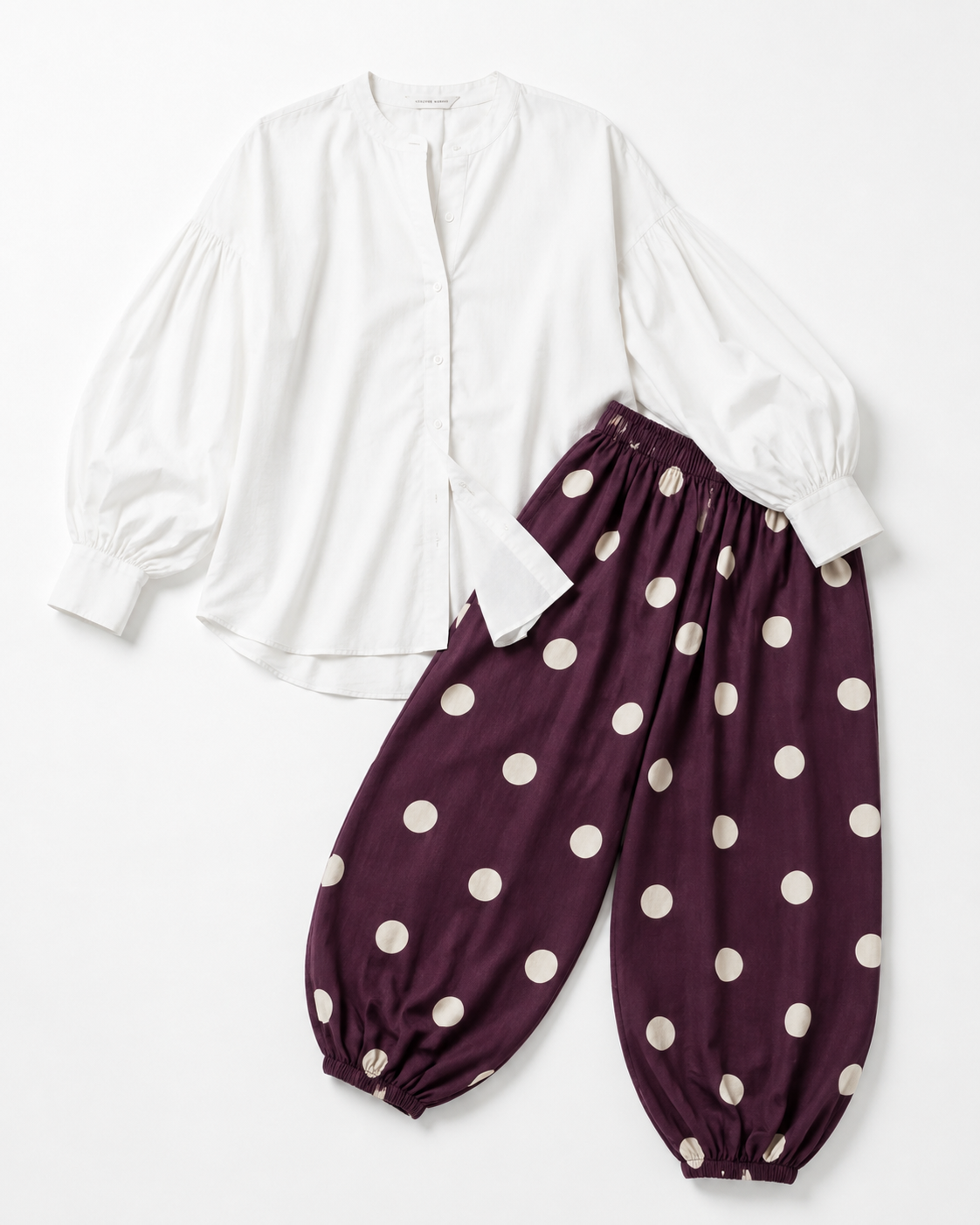Plum Polka Harem Set