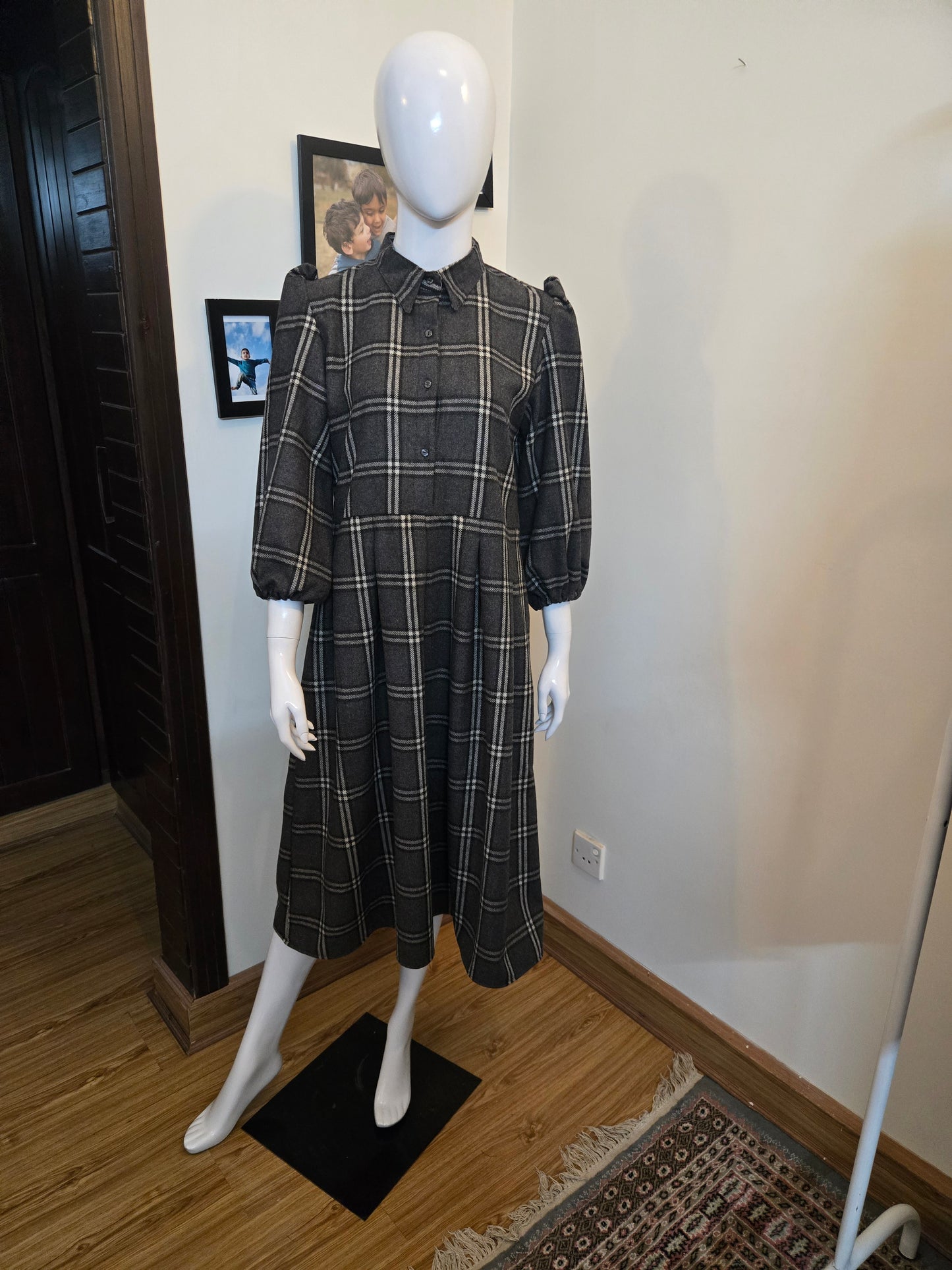 Grey Willow Plaid Dress