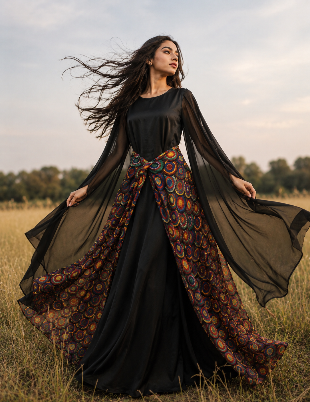 Midnight Mosaic Maxi Dress Set