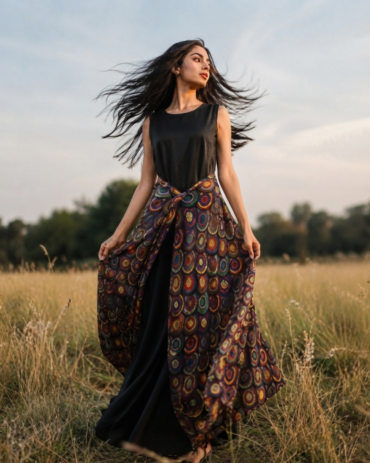 Midnight Mosaic Maxi Dress Set