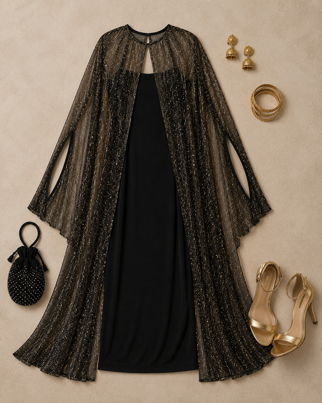 Midnight Moonlight Cape Set