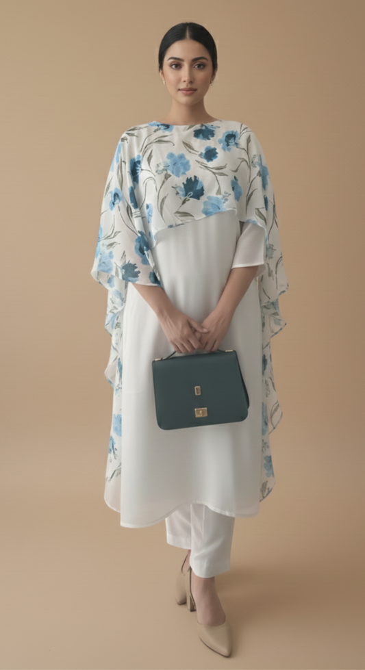 White Orchid Cape and Co-ord set