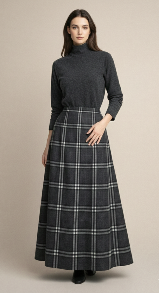 Frosted Check Elegance