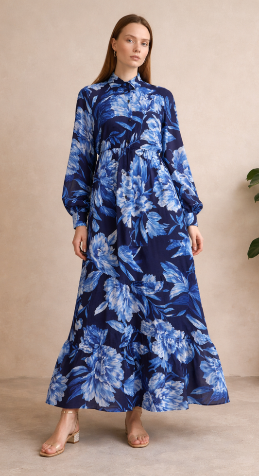 Navy Bloom Dress