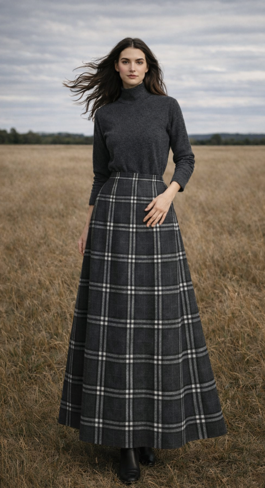 Frosted Check Elegance