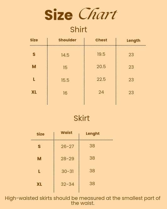 Mocha Plaid Skirt set