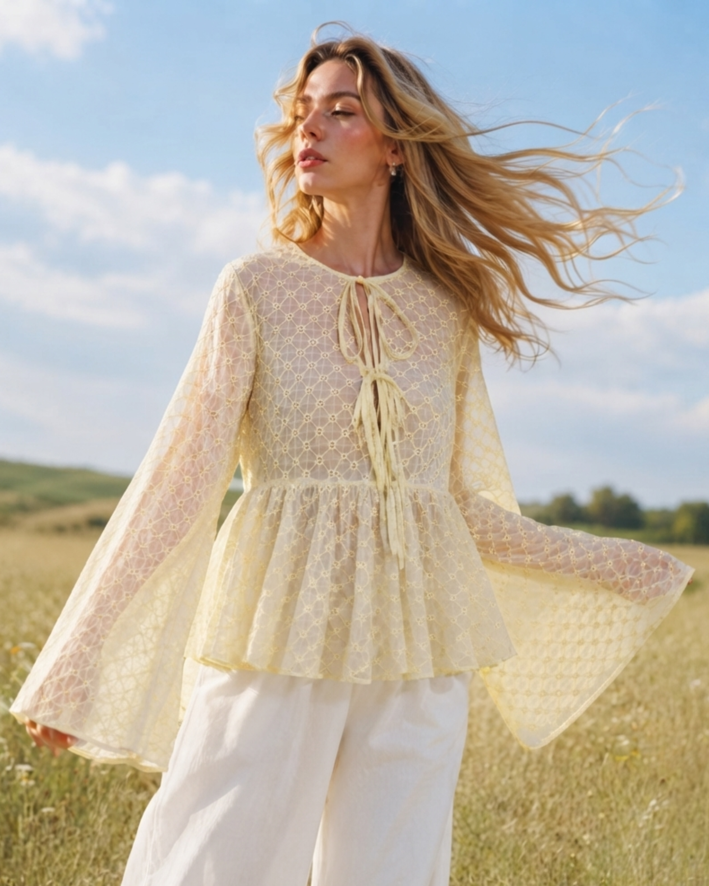 Butter Lace Peplum Top