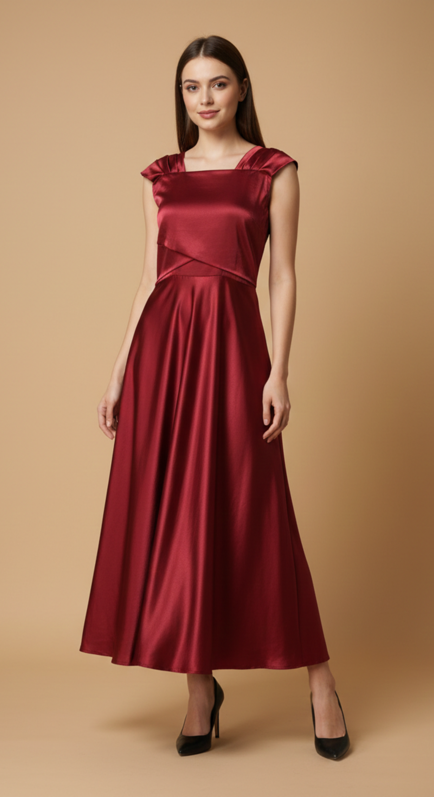 Crimson Grace Satin Dress