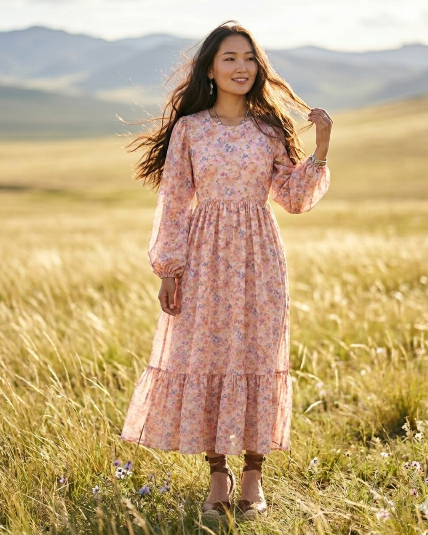 Sunlit Blossom Maxi