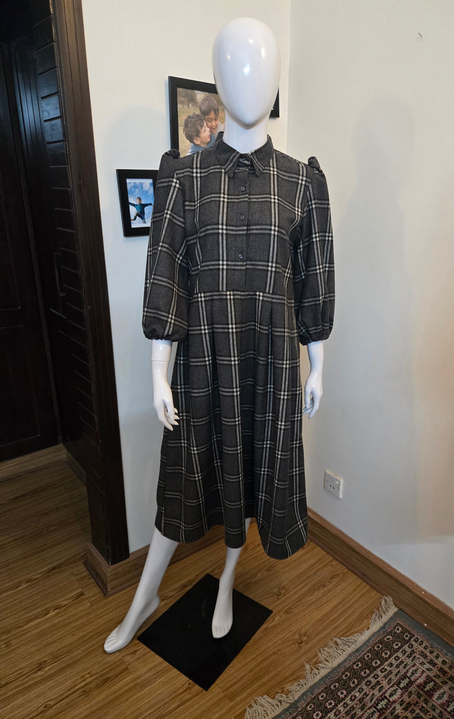 Grey Willow Plaid Dress