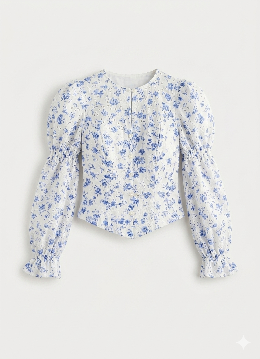 Bloom Chikankari Top
