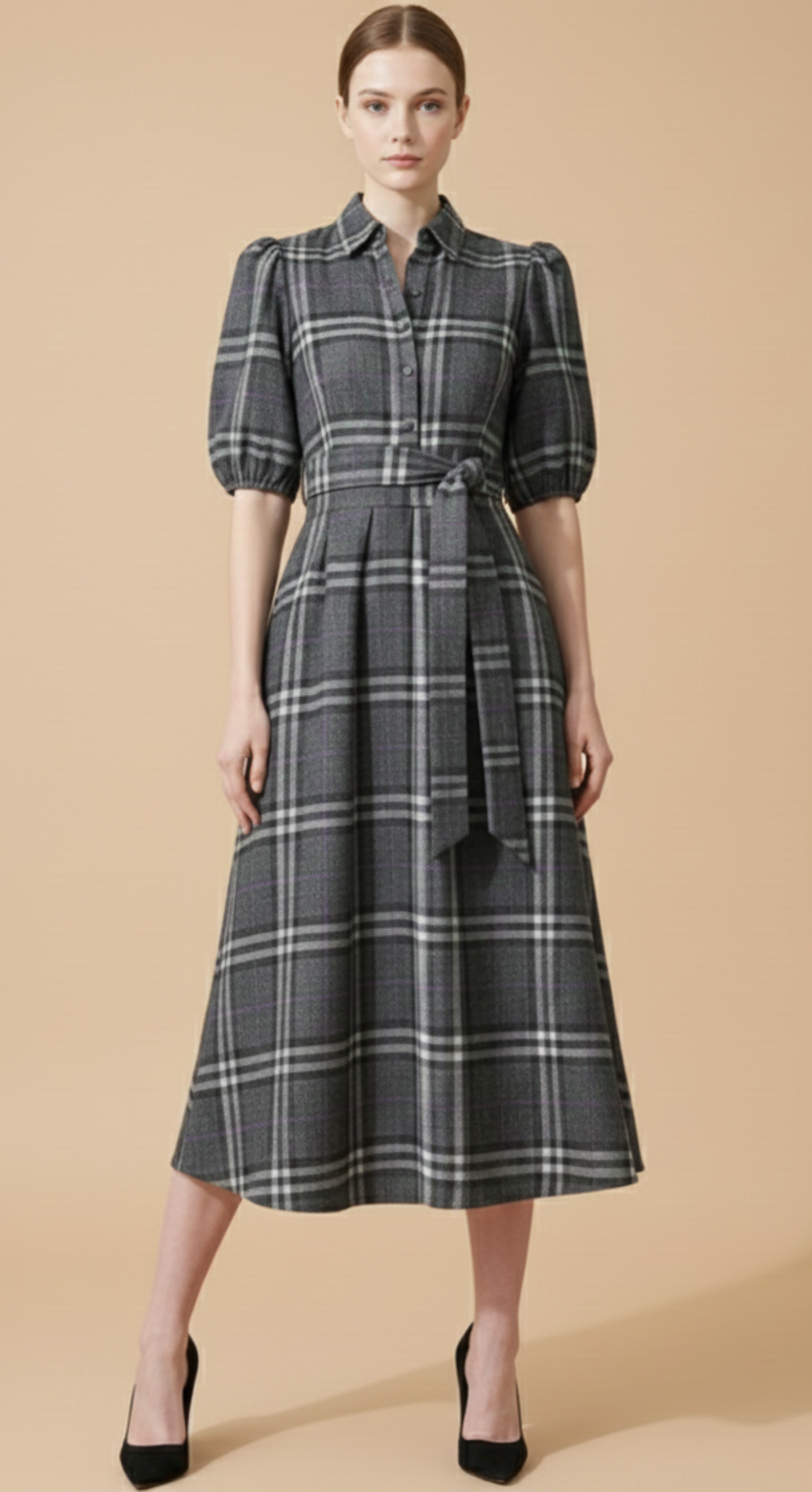 Grey Willow Plaid Dress