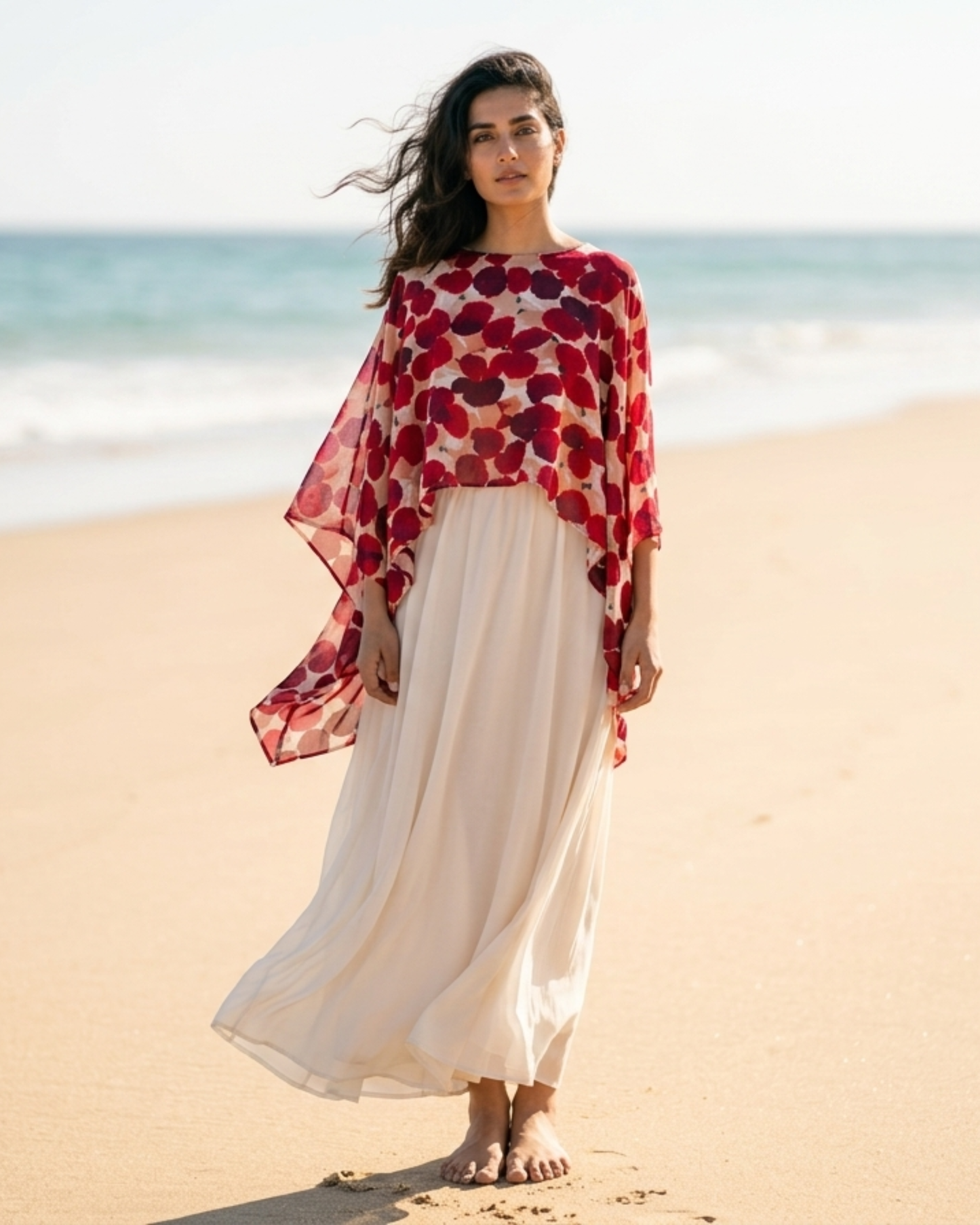 Rustic Petal Cape Dress